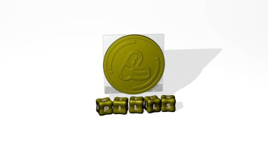 PILLS grafiklerinin 3D çizimi ve konsept ve sunumların ilgili anlamları için metalik zar harfleri tarafından yapılan metin. arkaplan ve tıp