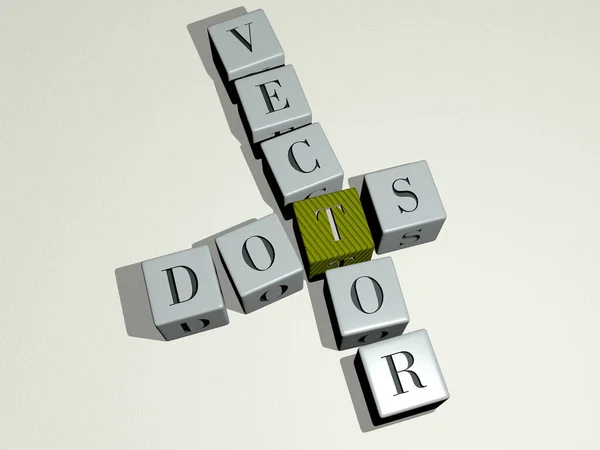 Kruiswoordpuzzels Van Dots Vector Gerangschikt Met Kubieke Letters Een Spiegelvloer — Stockfoto