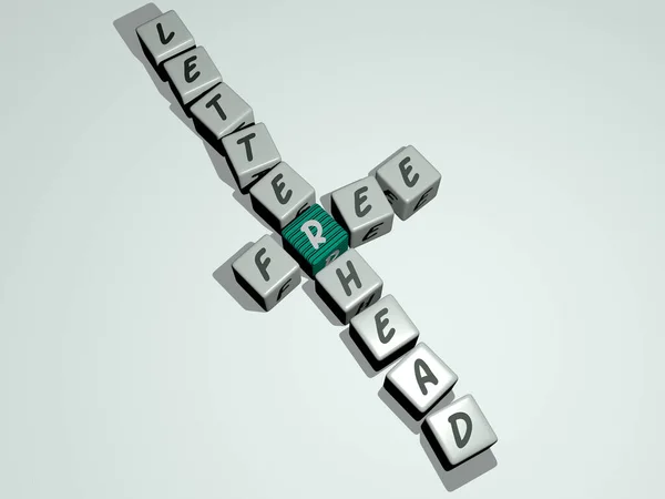 Kreuzworträtsel Aus Freiem Briefkopf Angeordnet Durch Kubische Buchstaben Auf Einem — Stockfoto