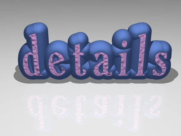 Text Von Details Gerendert Mit Lichtperspektive Und Schatten Ein Bildideal — Stockfoto