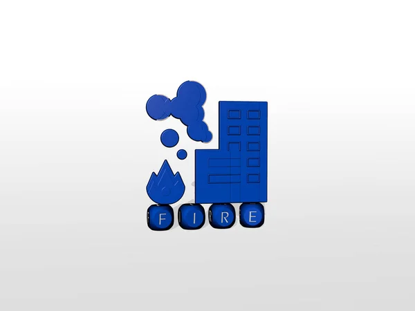 Иллюстрация Огненной Графики Текста Сделанные Металлическими Буквами Кубиков Соответствующих Значений — стоковое фото
