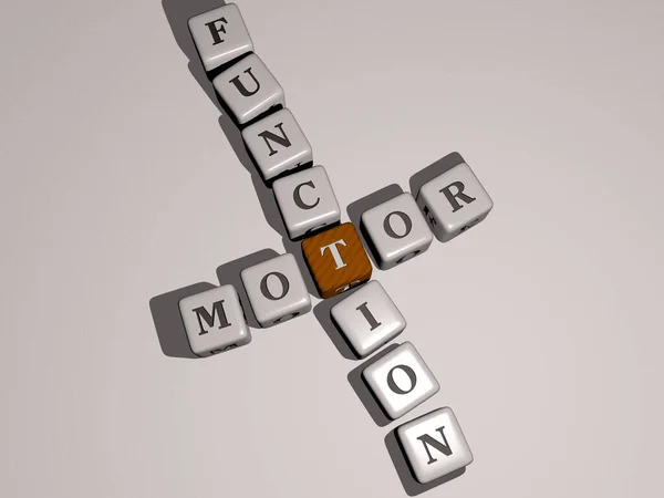 Kombination Aus Motor Function Aus Kubischen Buchstaben Von Oben Hervorragend — Stockfoto