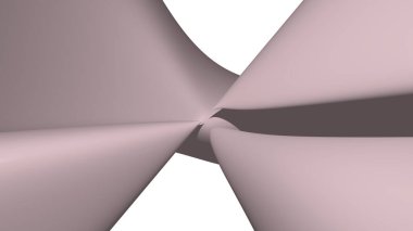 Renkli alanlara ihtiyaç duyan çeşitli uygulamalar için pembe renkli kıvrımlı geometrik desenlerin kaotik üç boyutlu soyut arka planı. Resim ve güzellik