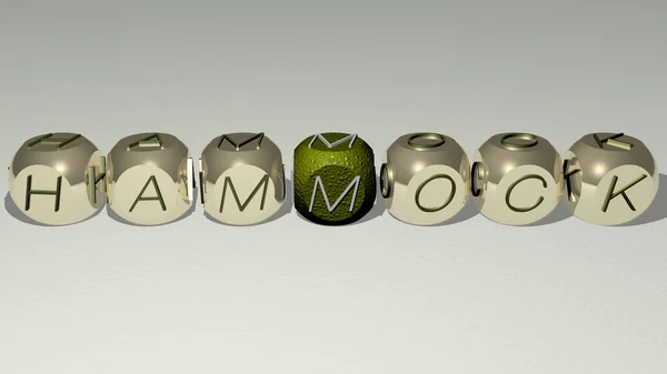 Combinación Hammock Construido Por Letras Cúbicas Desde Perspectiva Superior Excelente — Foto de Stock