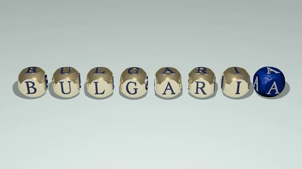 Palavras Cruzadas Bulgária Dispostas Por Letras Cúbicas Piso Espelho Significado — Fotografia de Stock