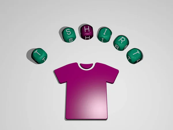 Grafisches Bild Des Shirts Vertikal Mit Text Der Das Symbol — Stockfoto