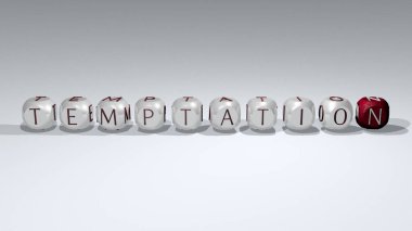 Tatlıların kombinasyonu: üst perspektiften gelen kübik harflerle oluşturulan cazibe, konsept sunumu için mükemmel. arkaplan ve çikolata