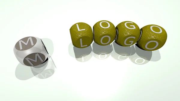 Кроссворды Logo Расположенные Кубическими Буквами Зеркальном Полу Смысл Концепции Презентация — стоковое фото