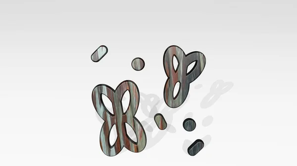 Laboratorio Chromosome Icona Piedi Sul Pavimento Illustrazione Chimica Chimica — Foto Stock