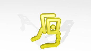 Nakit Ödeme Faturaları 3D ikon döküm gölge. Üç boyutlu illüstrasyon. iş ve para