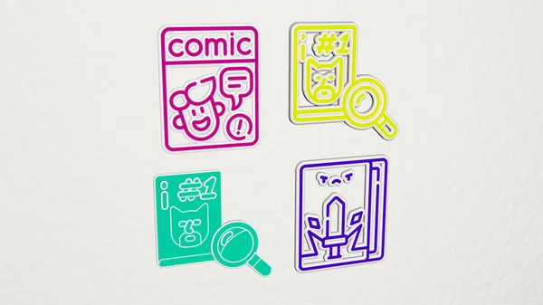 Comic Book 아이콘 — 스톡 사진
