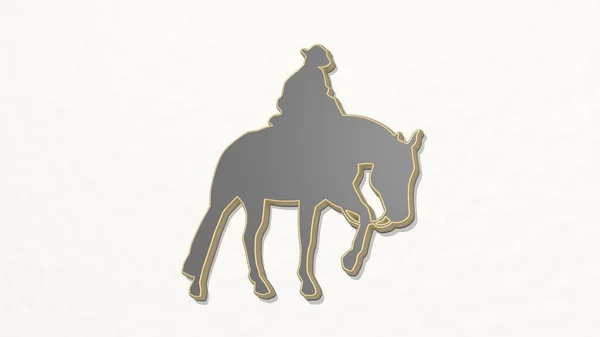 Horse Drawing Icon Illustration Animal Background — Stock Photo, Image