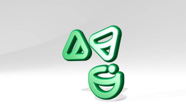 EXOTİK Gıda SAMOSA DIP 3D ikon döküm gölge - arkaplan ve güzel görünüm için 3D