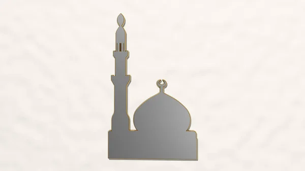 Mecset Rajz Ikon Illusztráció Építészet Épület — Stock Fotó