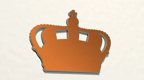 Ícone Desenho Crown Ilustração Para Fundo Design — Fotografia de Stock