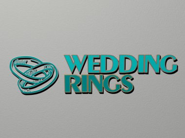 DÜNYANIN ÇALAR simgesi ve duvardaki metin - arkaplan ve tasarım için 3D illüstrasyon