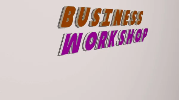 Business Workshop Text Stěně Ilustrace Pro Pozadí Koncept — Stock fotografie
