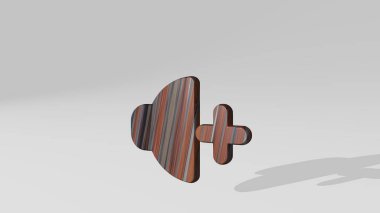 Yerde duran 3B simge - arkaplan ve tasarım için 3D illüstrasyon