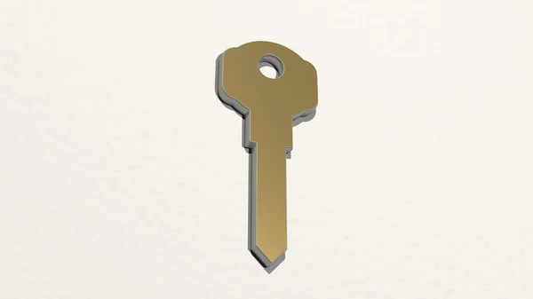 Key Drawing Icon Illustration Background Concept — Stock Photo, Image