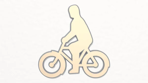 Значок Велосипедного Рисунка Иллюстрация Велосипеда Города — стоковое фото