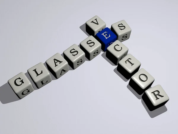 Glasses Vector Kruiswoordraadsel Door Kubieke Dobbelstenen Letters Illustratie Voor Achtergrond — Stockfoto