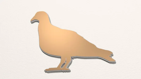 Ícone Desenho Bird Ilustração Para Animal Fundo — Fotografia de Stock