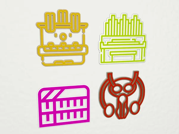 Organ Icons Set Illustration Für Mensch Und Anatomie — Stockfoto