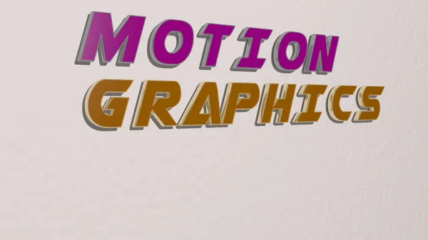 Motion Grafisk Text Väggen Illustration För Bakgrund Och Abstrakt — Stockfoto