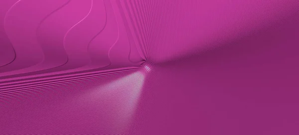 Хаотический Трехмерный Абстрактный Фон Изогнутых Геометрических Узоров Глубокого Розового Цвета — стоковое фото