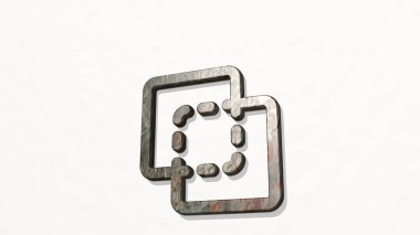 Duvarda PATHFINDER EXCLUDE 3D simgesi - 3D illüstrasyon