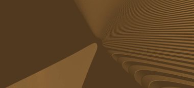 Çizim ve pasta için renkli alanlara ihtiyaç duyan çeşitli uygulamalar için ışıklandırma ve gölgelerle birlikte CHOCOLATE renginin eğri geometrik desenlerinin kaotik üç boyutlu soyut arka planı