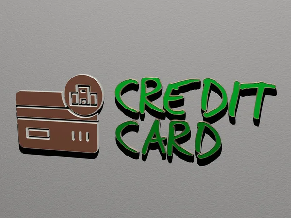 신용카드 아이콘과 비즈니스와 은행을 — 스톡 사진