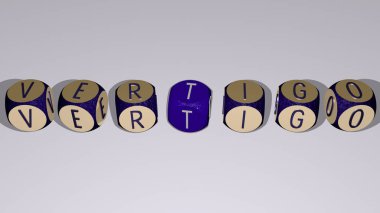 VerTIGO, resim ve arkaplan kavramının ilgili anlamları için zar harfleri ve renk geçişleriyle birleştirildi