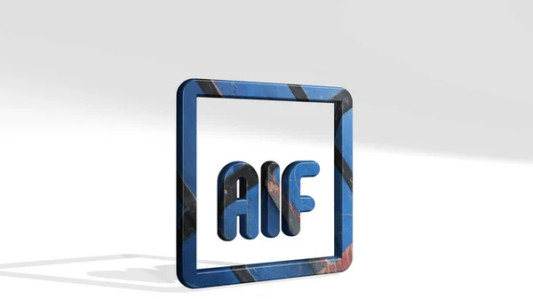 Audio Document Aif Icon Standing Floor Illustration Background Music — Stock Photo, Image