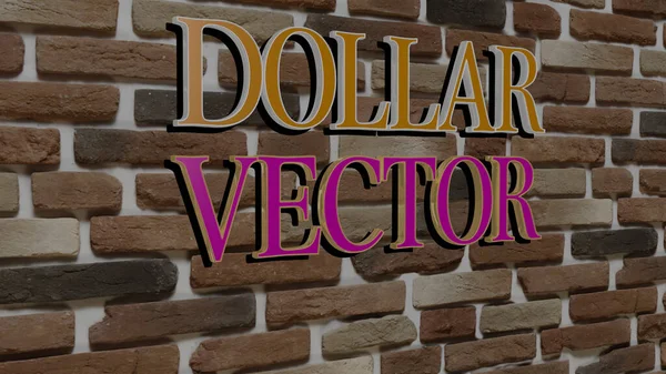 Dollar Vector Texto Pared Texturizada Ilustración Para Negocios Dinero —  Fotos de Stock