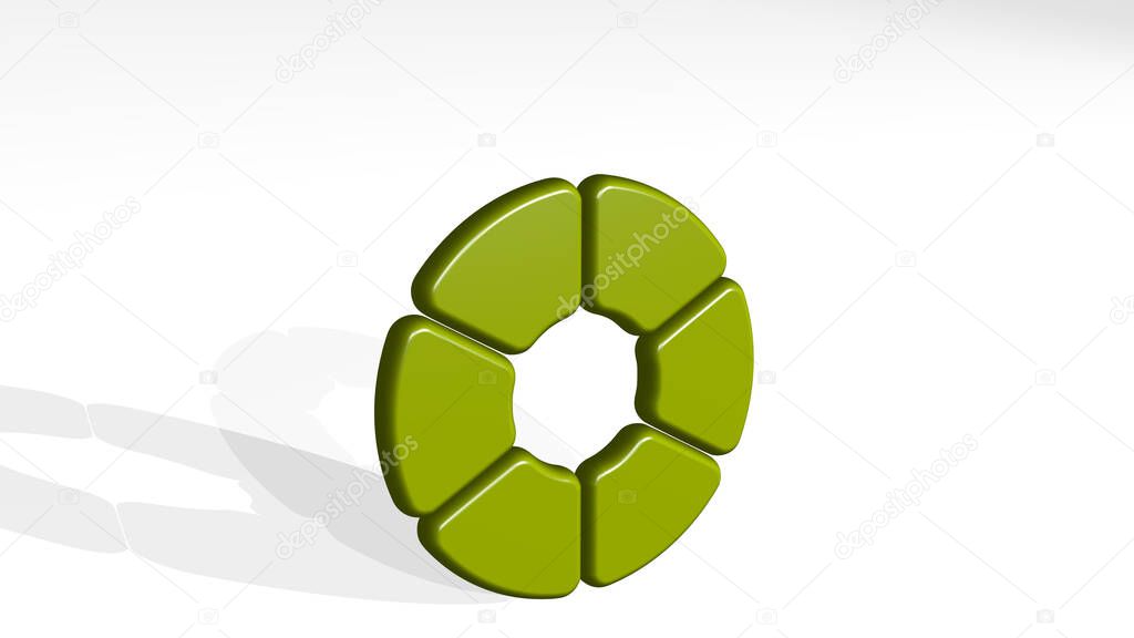 LOADING 3D icon casting shadow, 3D illustration for cargo and business