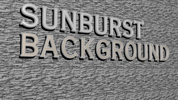 Sunburst Background Texto Parede Texturizada Ilustração Para Abstrato Azul — Fotografia de Stock