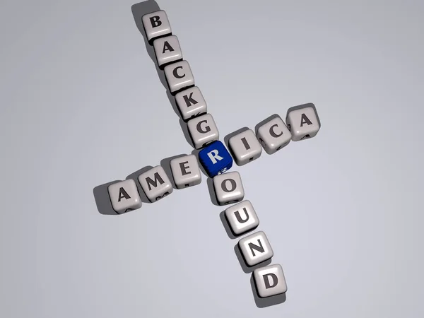 Amerika Hintergrund Kreuzworträtsel Durch Würfel Buchstaben Illustration Für Amerikaner Und — Stockfoto