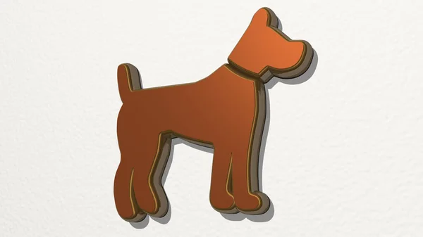 Dog Zeichensymbol Illustration Für Tier Und Niedlich — Stockfoto