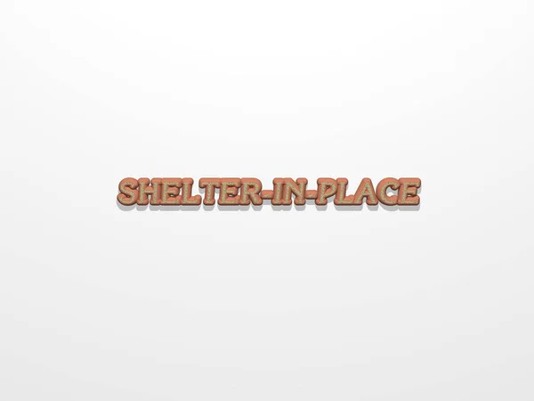 Shelter Place Auf Weißem Hintergrund Geschrieben Von Einzelnen Buchstaben Mit — Stockfoto