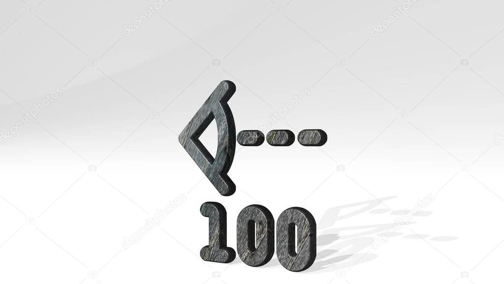 visibility 3D icon standing on the floor, 3D illustration for background and fog