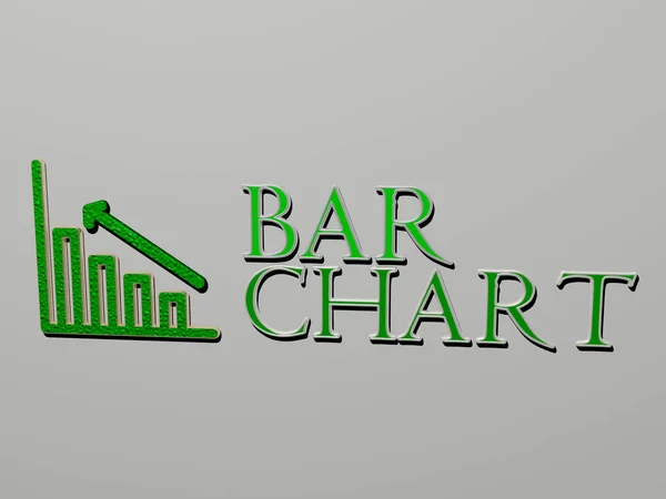 Bar Chart Simgesi Duvardaki Metin Arkaplan Alkol Için Illüstrasyon — Stok fotoğraf