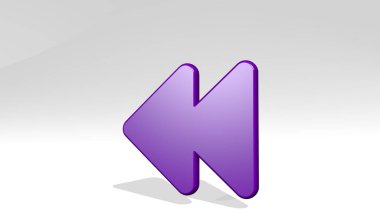 3D ikon döküm gölgesi, arkaplan ve iş için 3D illüstrasyon