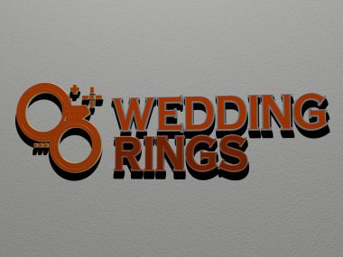 DÜNYANIN ÇALAR simgesi ve duvardaki metin, arkaplan ve tasarım için 3D illüstrasyon