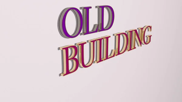 Old Building Texto Parede Ilustração Para Fundo Arquitetura — Fotografia de Stock