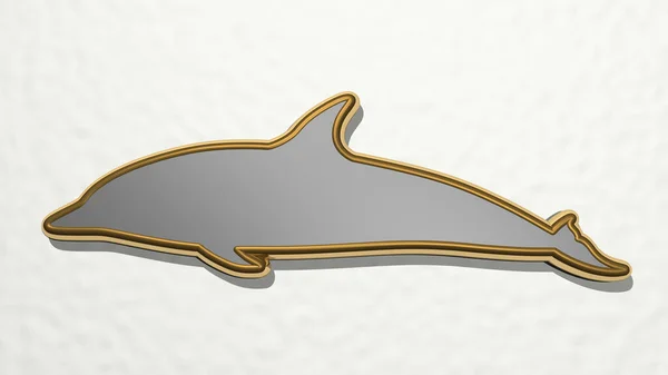 Requin Icône Dessin Illustration Pour Animaux Poissons — Photo