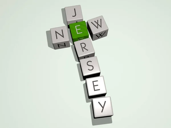 New Jersey Crossword Customice Letters Illustration Football Background — 스톡 사진
