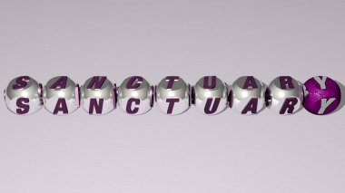 küp küp zar harfleri ile kutsal metinler, mimari ve antik sanatlar için 3D çizimler