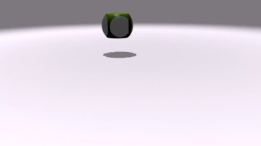 Geometrik tasarım 60 FPS video görüntüsü kübün dağılımıyla çapraz kelimeler, resimleme canlandırmasının 3 boyutlu animasyonu