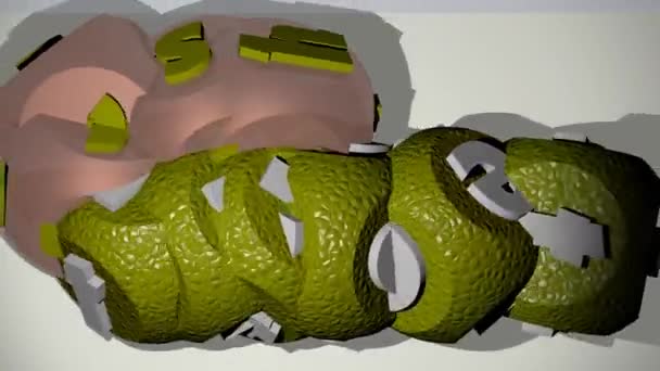 キャッシュフロー計算書60 Fpsビデオ映像新興文字 レンダリングイラストの3Dアニメーション — ストック動画